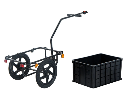 Cargo Bike Trailer with Heavy-Duty Utility Luggage Carrier for Hauling and Storage