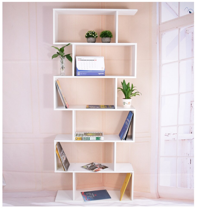 6 Tier Shelf, Storage Unit, Partition Wall, for Living Room, Bedroom, Office, Modern Style For Shelving unit, Storage unit, etc