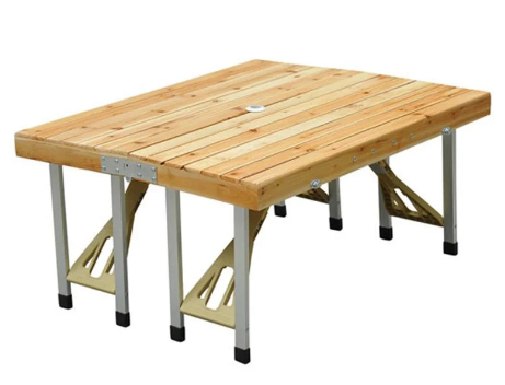 Portable Picnic Table Bench Set Silver