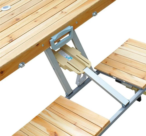 Portable Picnic Table Bench Set Silver