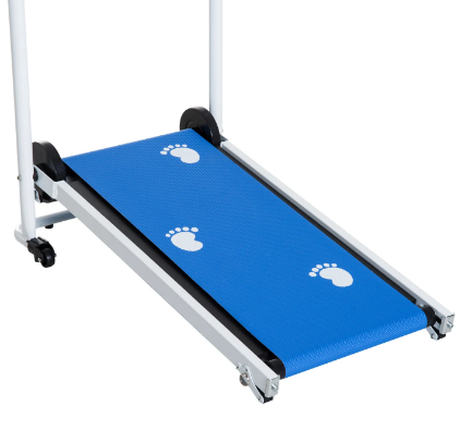 Twin Flywheel Treadmill for Home-Blue/White