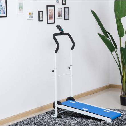 Twin Flywheel Treadmill for Home-Blue/White