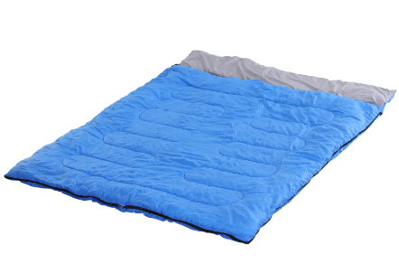 Polyester Double Size Camper Sleeping Bag Blue