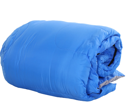 Polyester Double Size Camper Sleeping Bag Blue