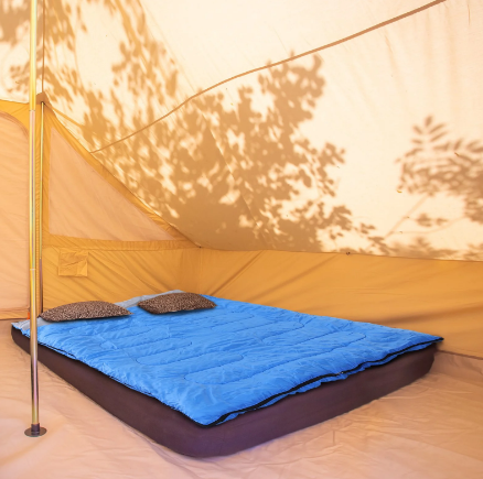 Polyester Double Size Camper Sleeping Bag Blue