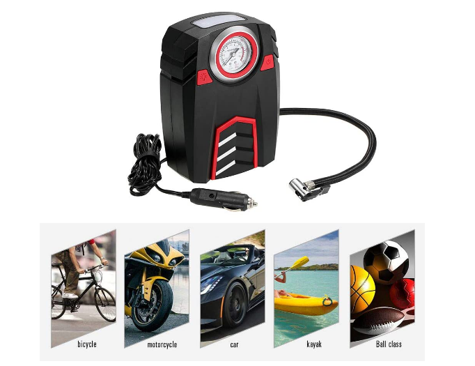Portable 12V DC Air Pump, With Pointer Display