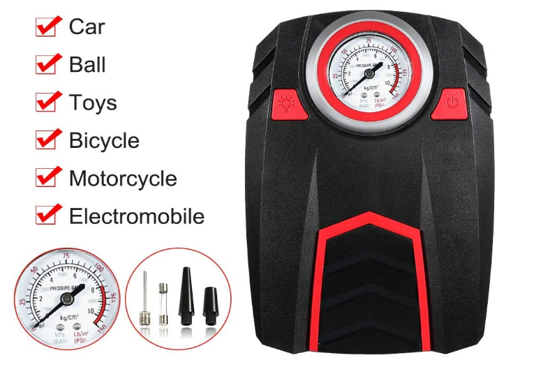 Portable 12V DC Air Pump, With Pointer Display