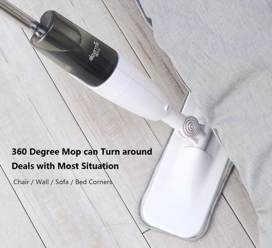 Water Spray Mop Floor Cleaner Spraying Sweeper Floor Cleaner Carbon Fiber Dust Mops 360 Rotating Rod Tank Waxing Mop