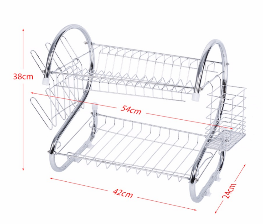 Dish Rack Holder for Drying and Storage – Kitchen Sink Organizer for Plates, Cups, and Utensils