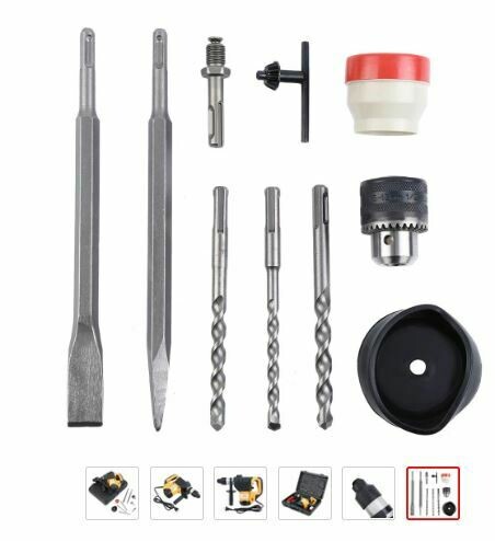 Industrial Electric Hammer Set with Drill Accessories for Wood, Metal, and Versatile Tool Applications