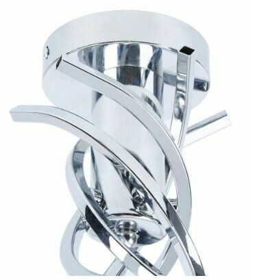 Ceiling Light 5 Arm Bulb Chandelier, Chrome Fixture for Living Room, Lounge, and Xmas Decor