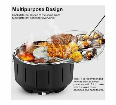 Portable Smokeless Barbecue Charcoal Grill