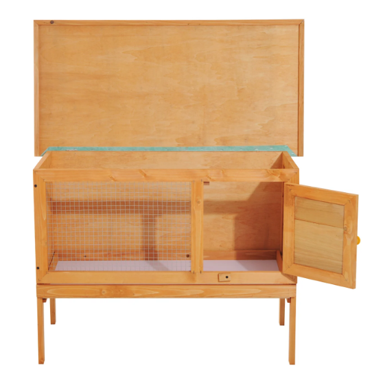 Rabbit Hutch Wood With Removable Drawer