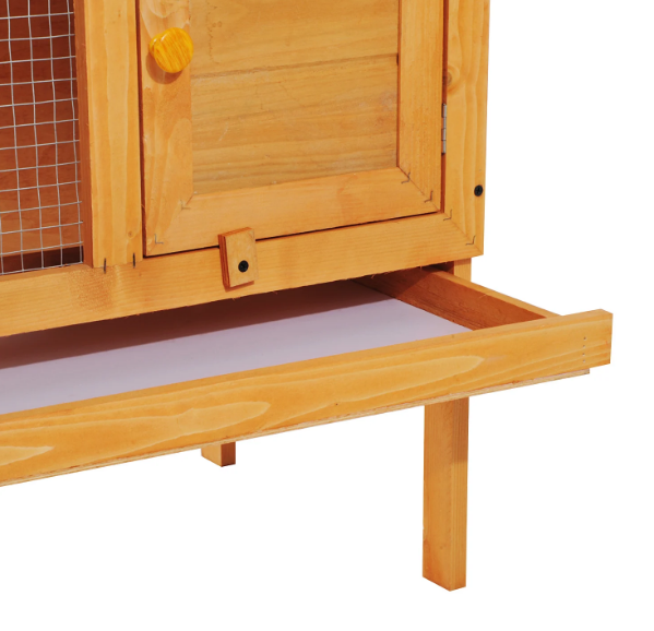 Rabbit Hutch Wood With Removable Drawer