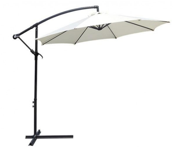 Garden Parasol Sun Shade Umbrella with Crank Handle & Stand
