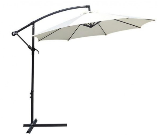 Garden Parasol Sun Shade Umbrella with Crank Handle and Sturdy Stand for Outdoor Patio and Garden