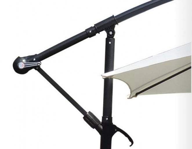 Garden Parasol Sun Shade Umbrella with Crank Handle and Sturdy Stand for Outdoor Patio and Garden