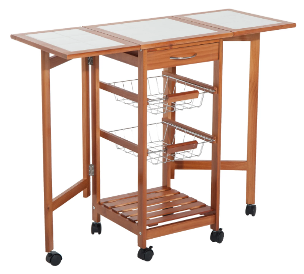 High Quality Kitchen Trolley with Storage Shelves and Wheels for Home and Dining Organization