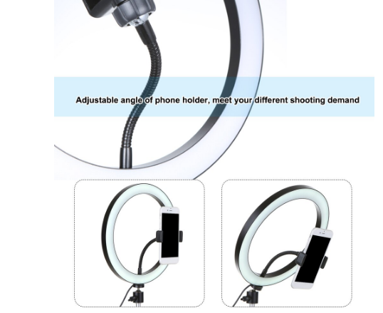 Phone Video Light Lamp With Tripods Selfie Stick