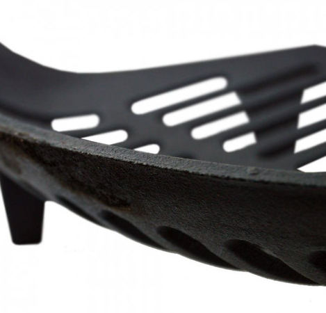 Cast Iron Fire Grate – Durable Fireplace Log Holder for Wood Burning