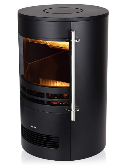 Electric Stove Fireplace with Adjustable Thermostat – Energy-Efficient Heater for Home and Office Warmth