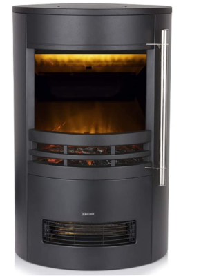 Electric Stove Fire with Adjustable Thermostat