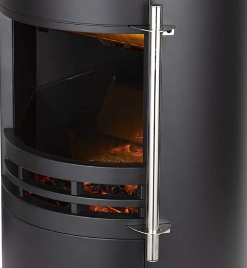 Electric Stove Fireplace with Adjustable Thermostat – Energy-Efficient Heater for Home and Office Warmth