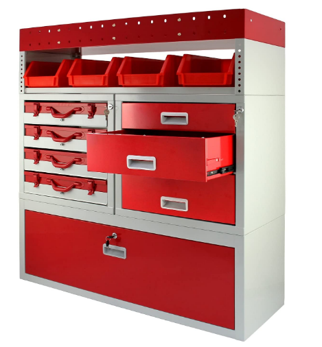 Powder Coated Secure Metal Van Rack Garage Storage Unit
