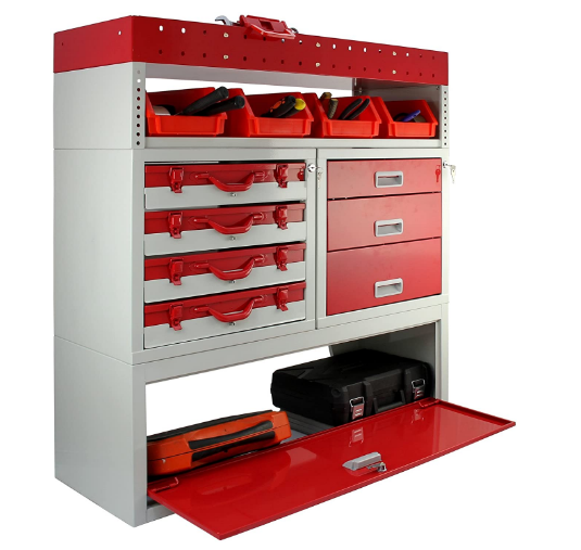 Powder Coated Secure Metal Van Rack Garage Storage Unit