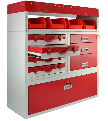 Powder Coated Secure Metal Van Rack Garage Storage Unit