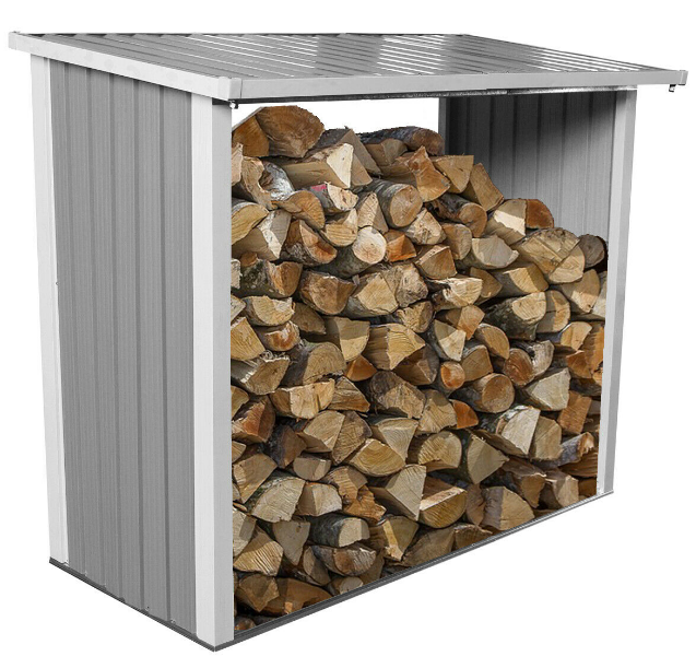 Metal Log Wood Store Shed