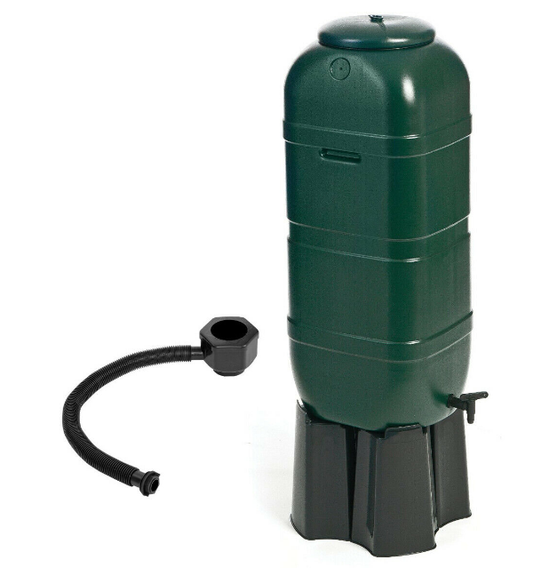 Garden Water Butt Set with Tap and Diverter for Rainwater Collection