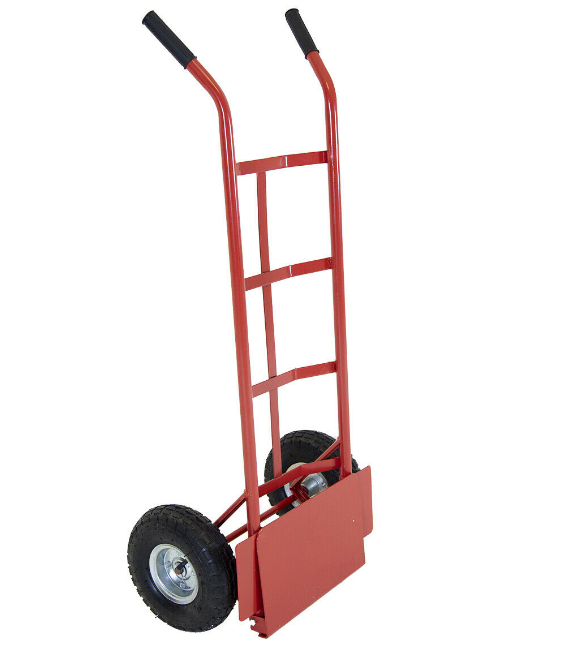 Heavy Duty Hand Trolley with Foldable Toe Plate for Easy Transport and Storage, Durable Cart for Moving Heavy Loads