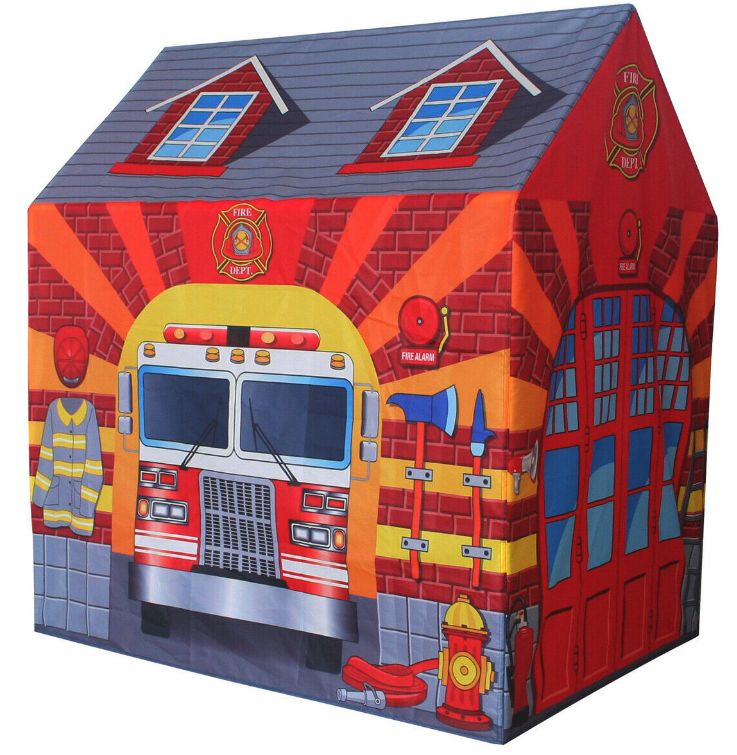 Fire Station Playhouse for Kids – Interactive Firefighter-Themed Toy Playhouse with Realistic Features for Imaginative Play