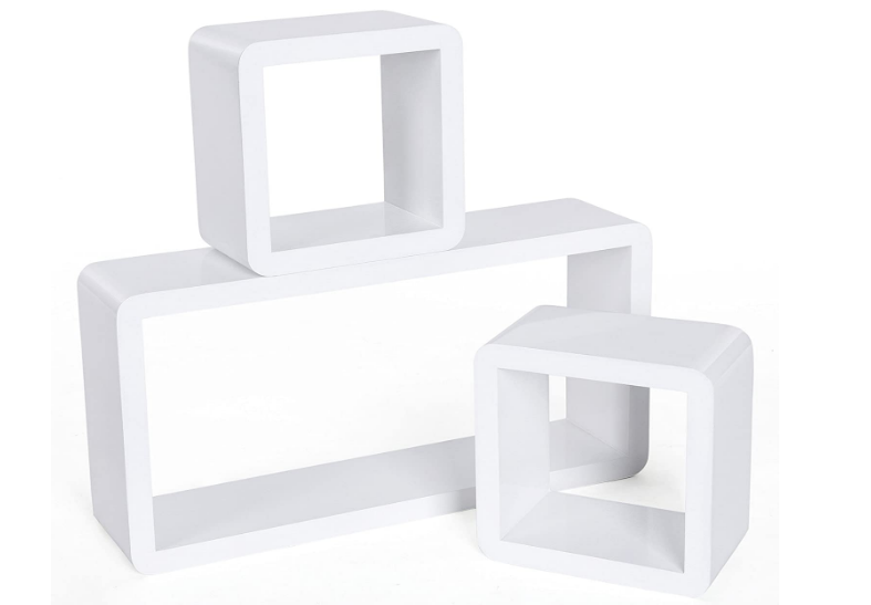Set of 3 Cube Floating Wall Shelves