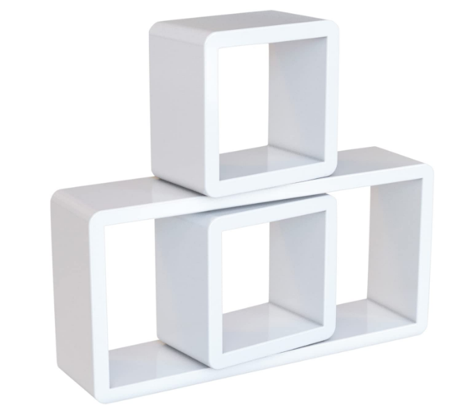 Set of 3 Cube Floating Wall Shelves