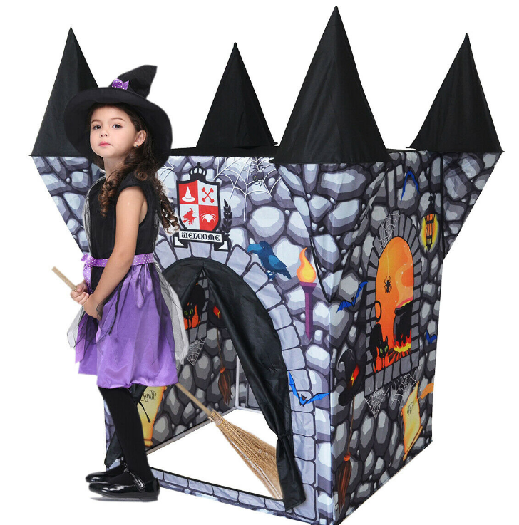 Haunted Castle Play Tent for Kids, Indoor and Outdoor Fun with Spooky Design and Easy Setup