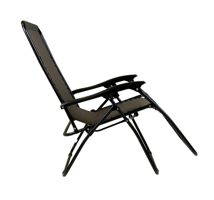 Foldable Multi-Position Reclining Garden Chair Set of 2 with Adjustable Backrest and Padded Comfort