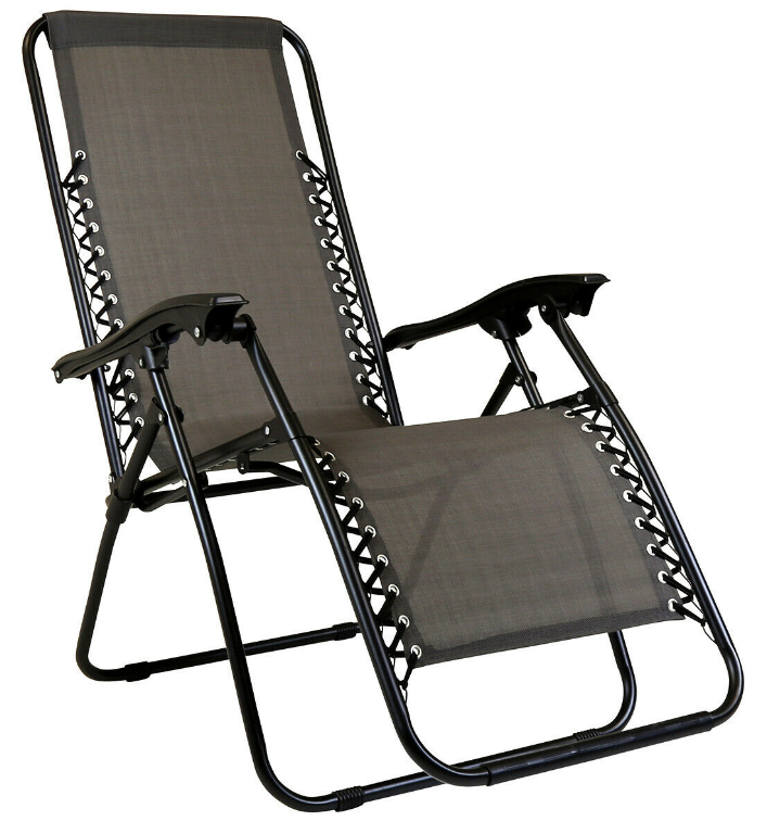 Foldable Multi-Position Reclining Garden Chair Set of 2 with Adjustable Backrest and Padded Comfort