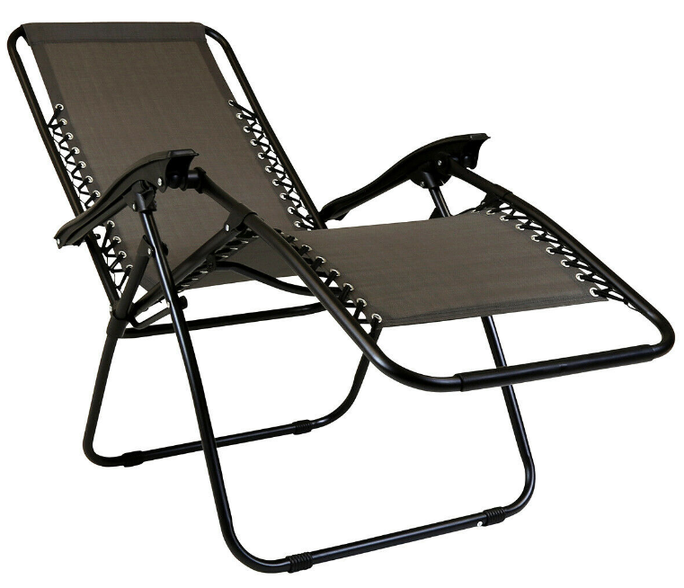 Foldable Multi-Position Reclining Garden Chair Set of 2 with Adjustable Backrest and Padded Comfort