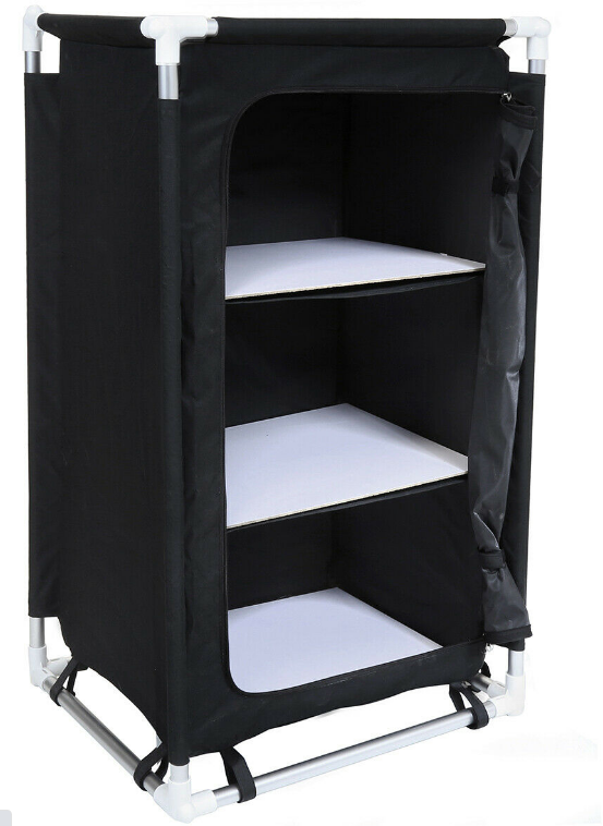 Camping Storage Cupboard With 3 Internal Shelves