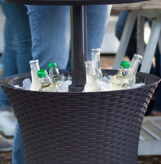 Rattan Style Double Insulated 3-in-1 Ice Bucket