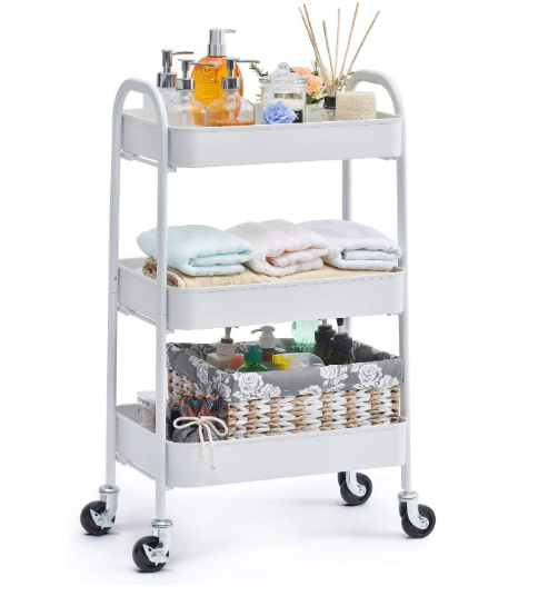 Smooth Rolling 3-Tier Storage Trolley