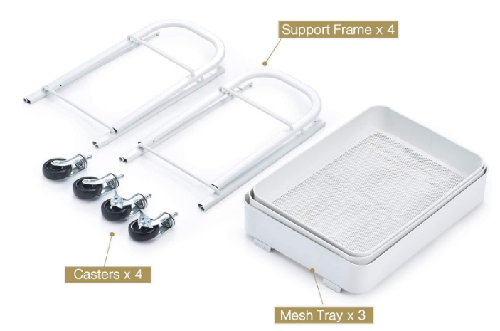 Smooth Rolling 3-Tier Storage Trolley