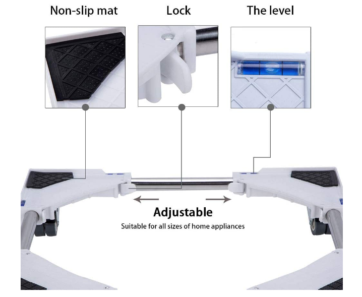 Movable Appliance Base With 4×2 Swivel Wheels