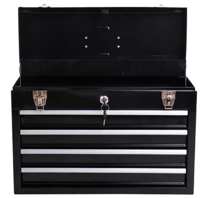 High Quality Lockable 4-Drawer Toolbox for Secure Tool Storage and Organization