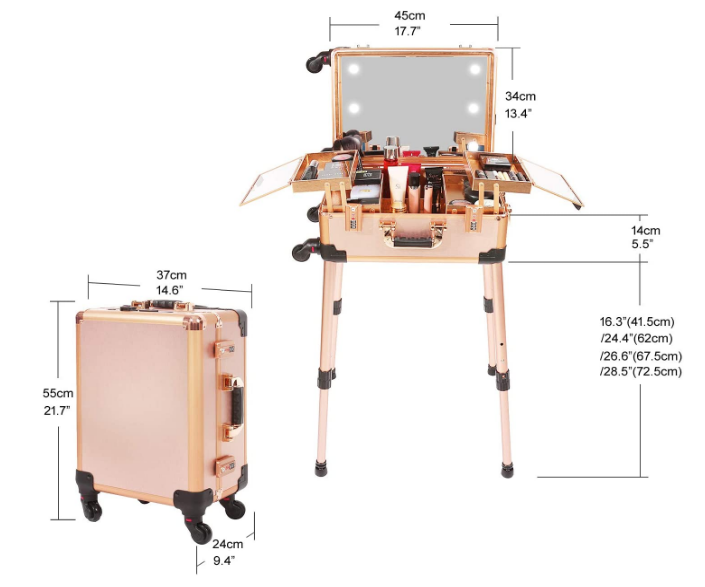 Professional Makeup Artist Train Case