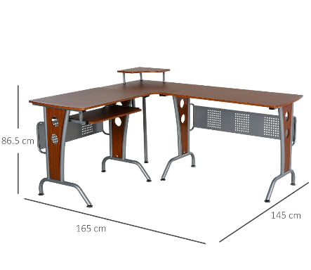 Corner Computer Desk With 50kg Load Capacity