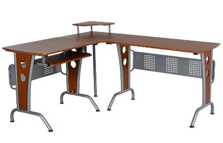 Corner Computer Desk with 50kg Load Capacity, Space-Saving L-Shaped Desk for Home Office and Workstation