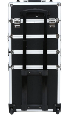 Aluminium Makeup Trolley Cosmetic Case with Detachable Mini-Cases – Portable Storage for Beauty Tools and Supplies